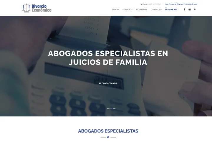 Sitio web divorcioeconomico.cl