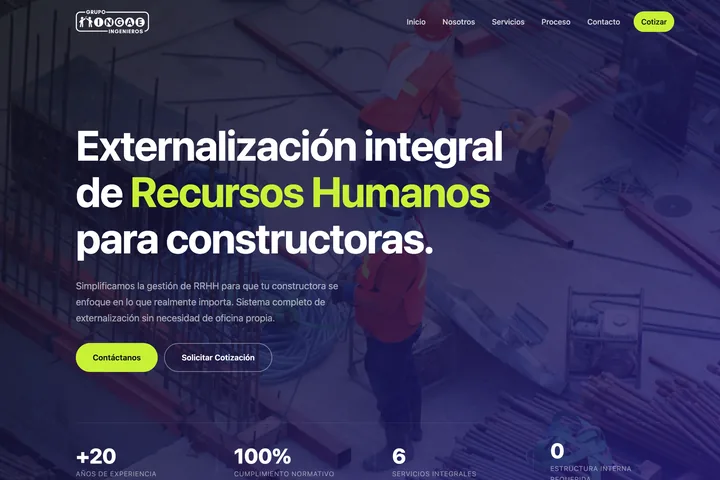 Sitio web grupoingae.cl