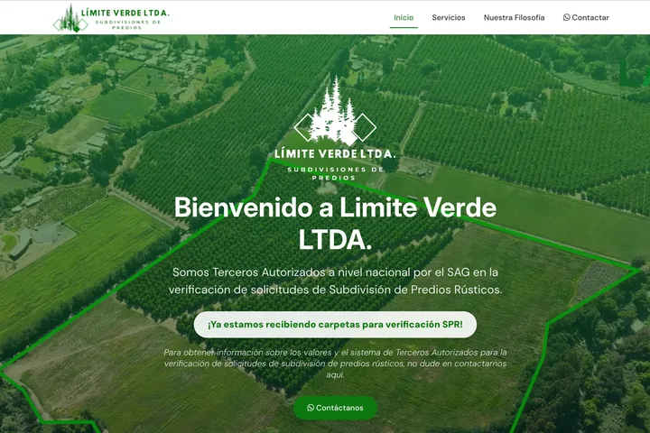 Sitio web limiteverde.cl