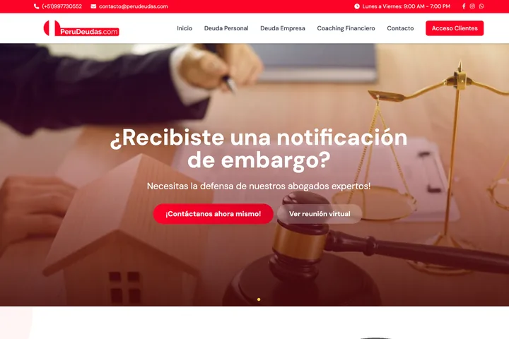 Sitio web perudeudas.com