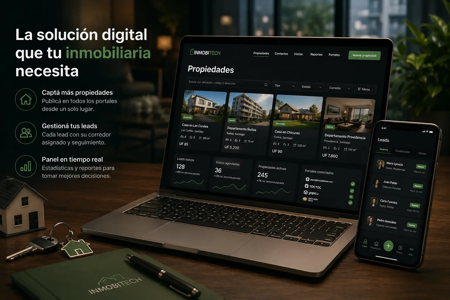 Página web y sistema para inmobiliarias