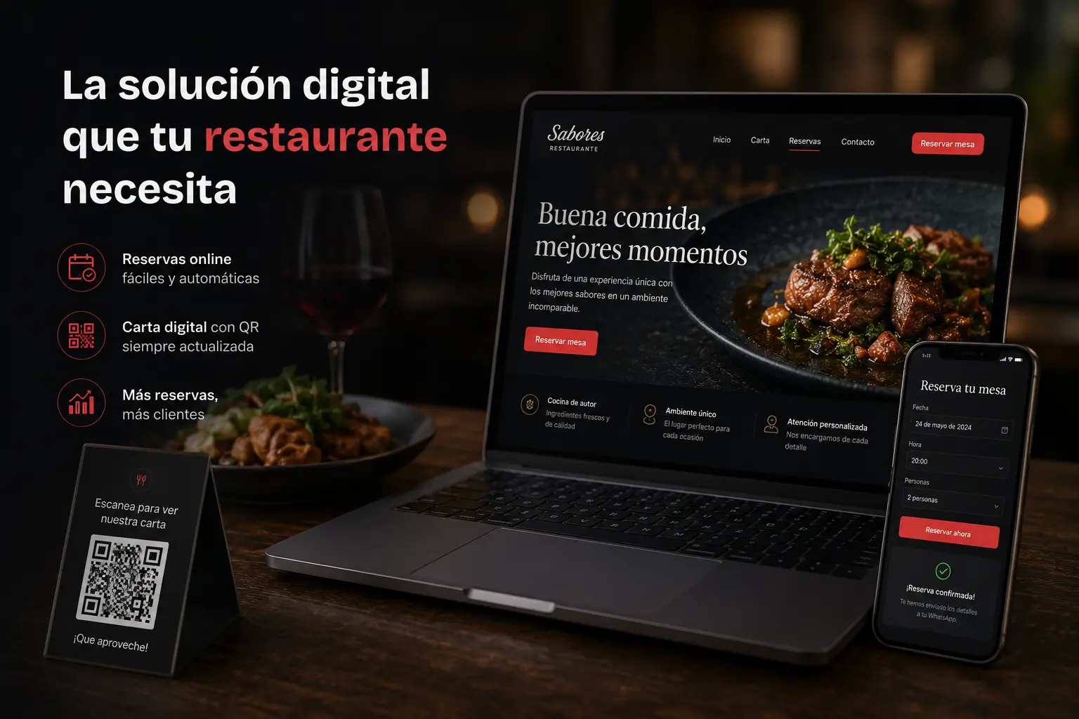 Página web y sistema para restaurantes