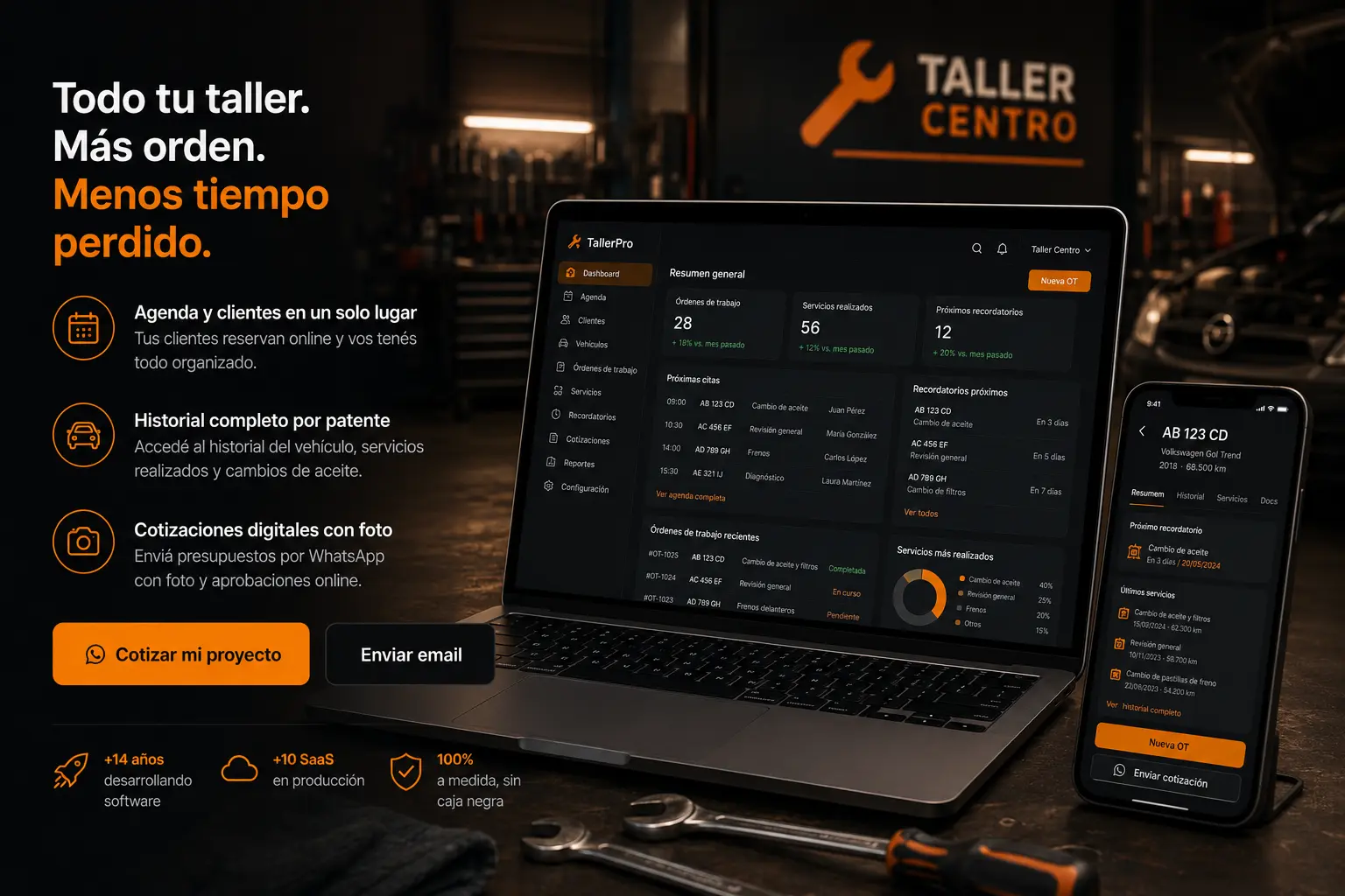 Página web y sistema para talleres mecánicos