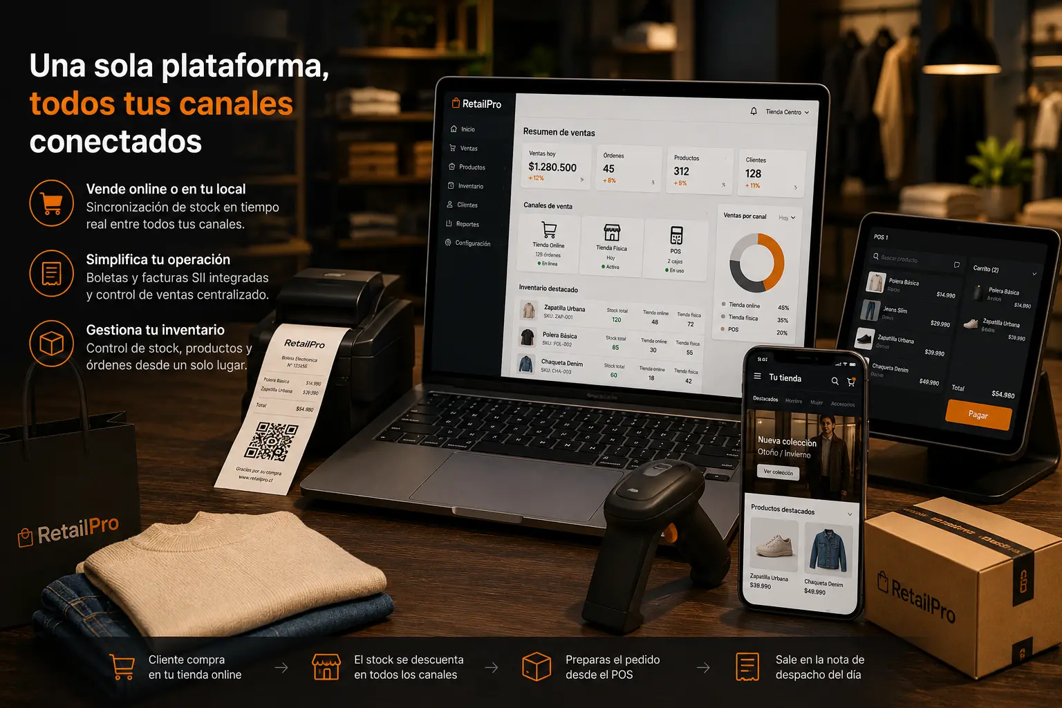 Página web y sistema para tiendas