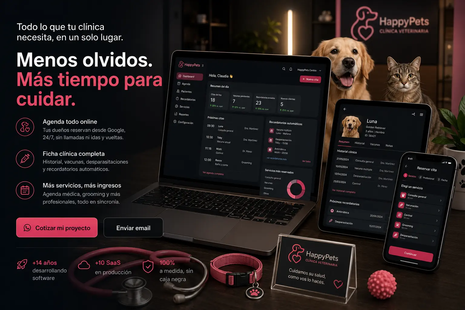 Página web y sistema para veterinarias